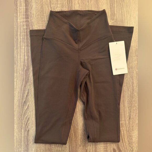 New Lululemon Align V-Waist Mini-Flare Pant leggings. Espresso. Brown. Size 2. - Picture 1 of 13